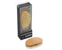 Kent Mens Finest Beechwood Pure White Bristle Oval Brush Military Style MG3